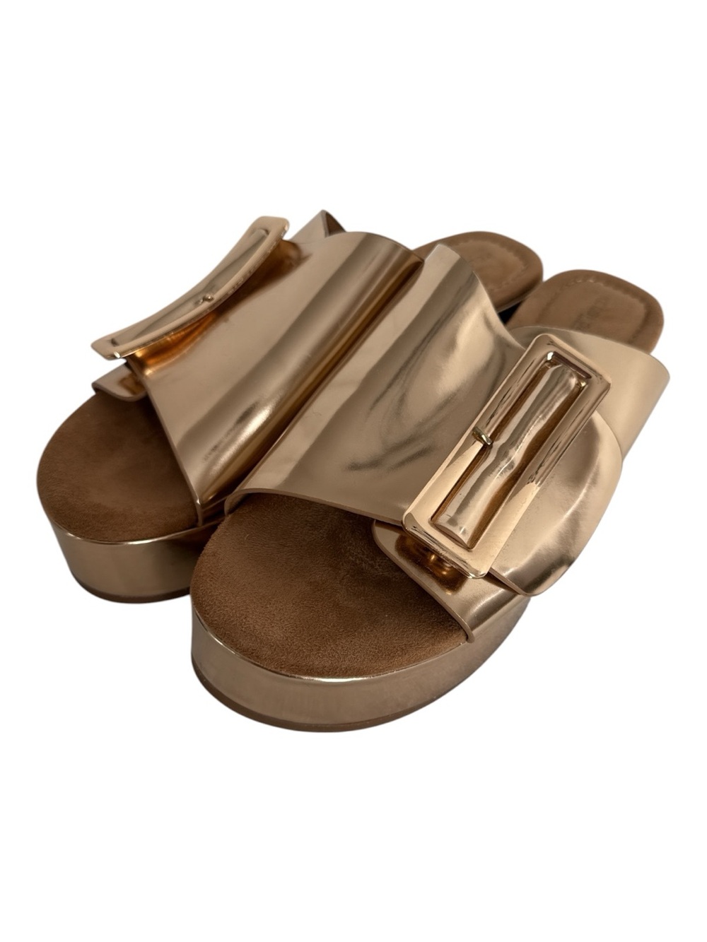 Kelsi Dagger Brooklyn Dover Platform Sandal in Metallic Gold